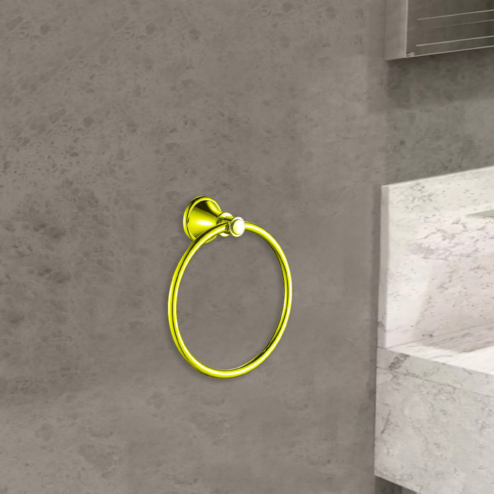 Clasico Vintage Towel Ring in Brushed Gold - 66503BG