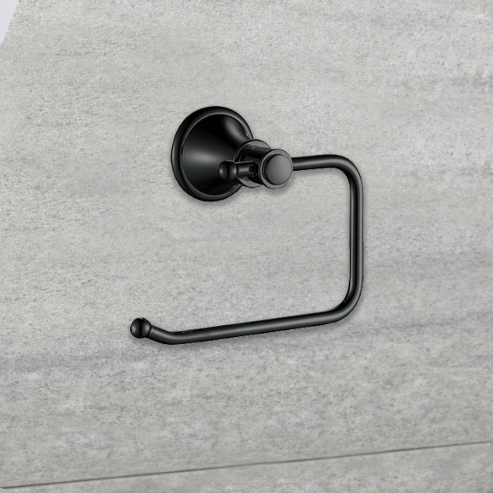 Clasico Vintage Paper Holder in Matt Black - 66504MB