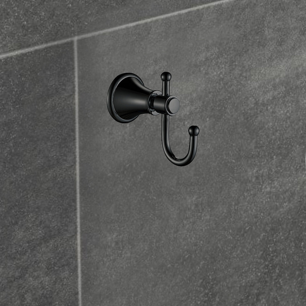 Clasico Vintage Robe Hook in Matt Black - 66506MB