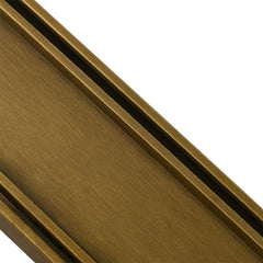 Custom Made Slimline Tile Insert Shower Drain Antique Brass 300-3000x100x21mm