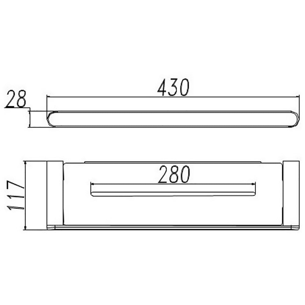 Dove Metal Shelf Chrome 7303
