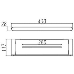 Dove Metal Shelf Chrome 7303
