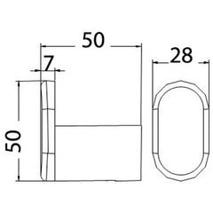 Dove Robe Chrome Hook 7310