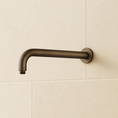 Antique Brass Round Wall Mounted Shower Arm - 400mm ABM-010