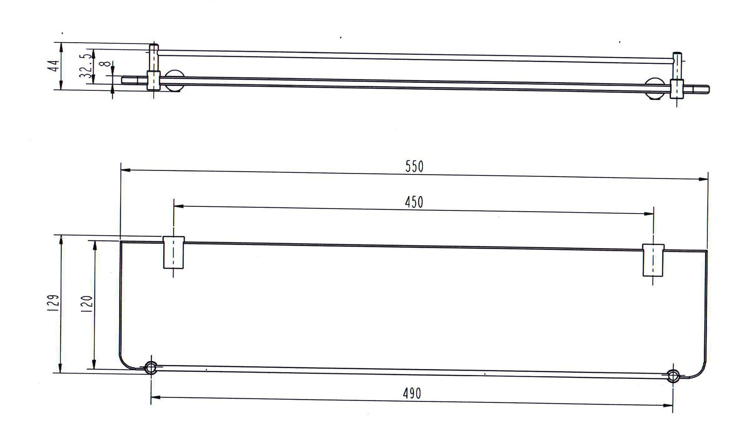 Antique Brass Stainless Steel Shelf AB-5090-2