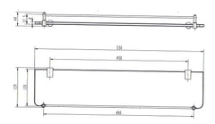 Antique Brass Stainless Steel Shelf AB-5090-2
