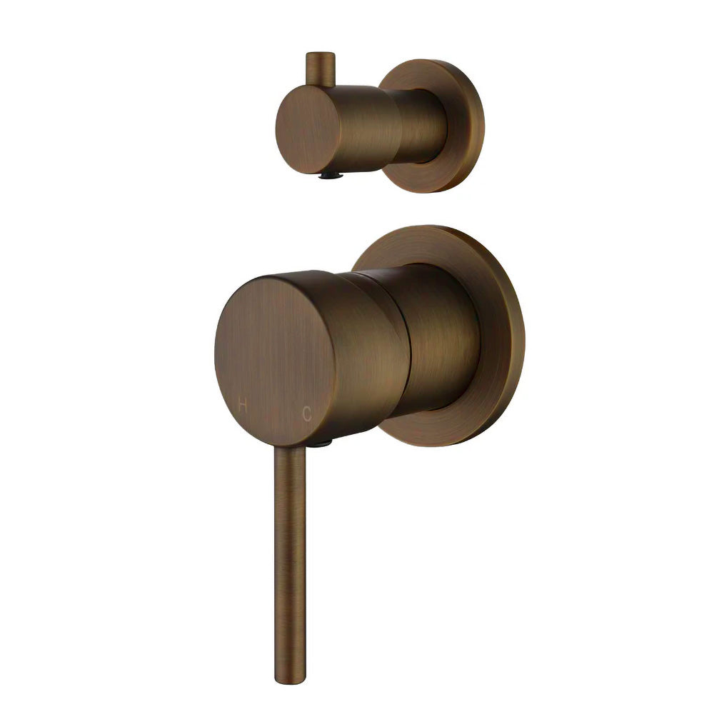 Antique Brass Wall Mixer with Diverter ABA-70DS-60