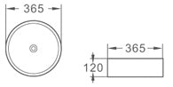 Countertop Basin BA365MW