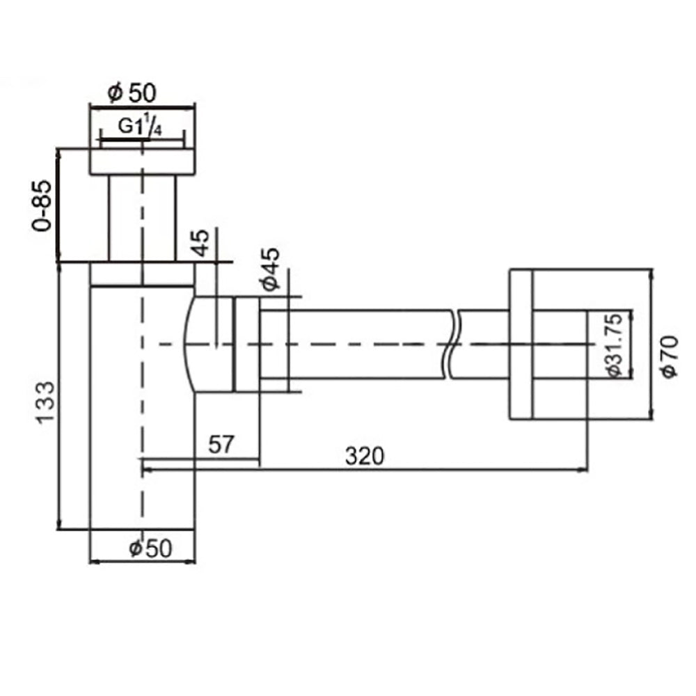 Bottle Trap 32mm BBT12C - BS197