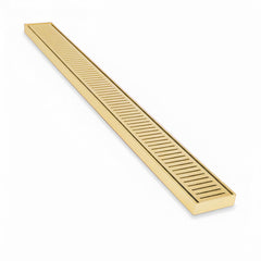 Custom Made Slimline Shower Grate Drain Matt Gold 300-3000x100x21mm