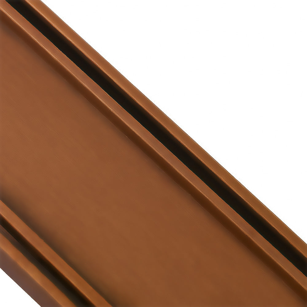 Custom Made Slimline Tile Insert Shower Drain Brush Copper 300-3000x100x21mm