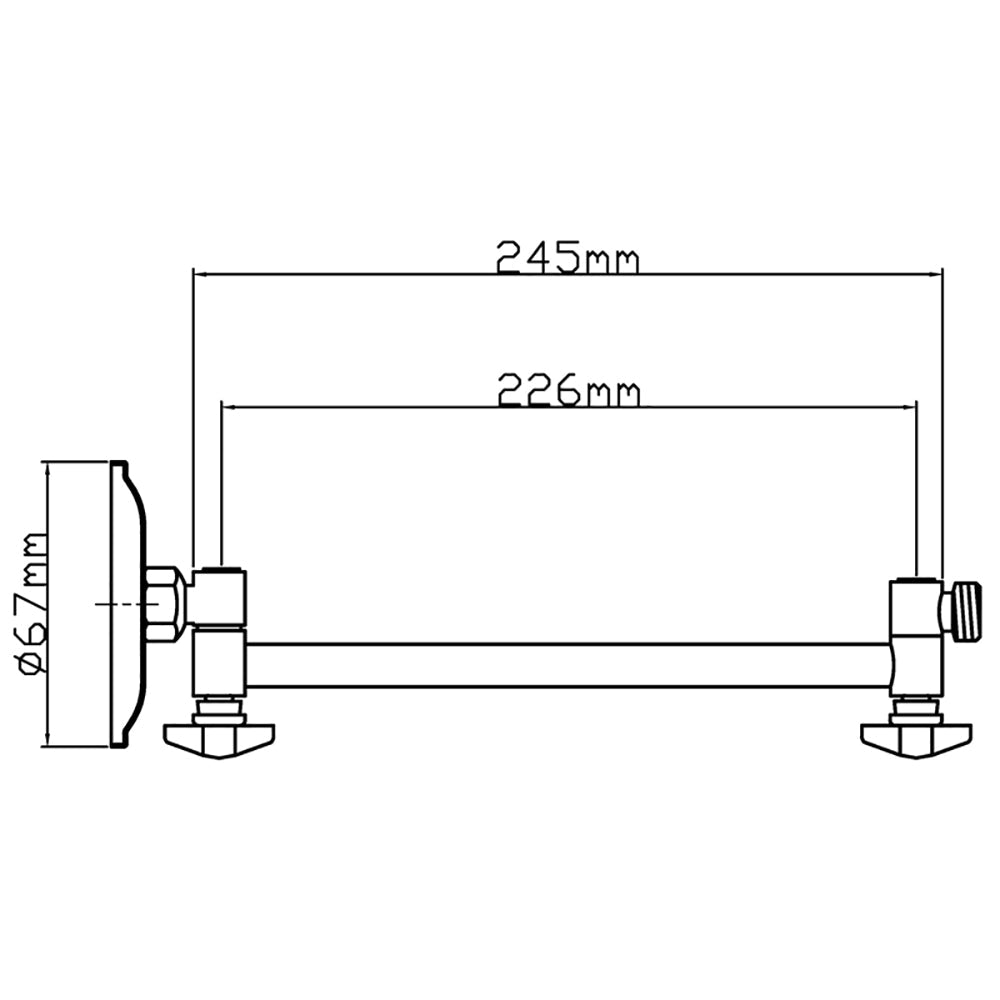 Cutting-Edge All Direction Shower Arm D04D