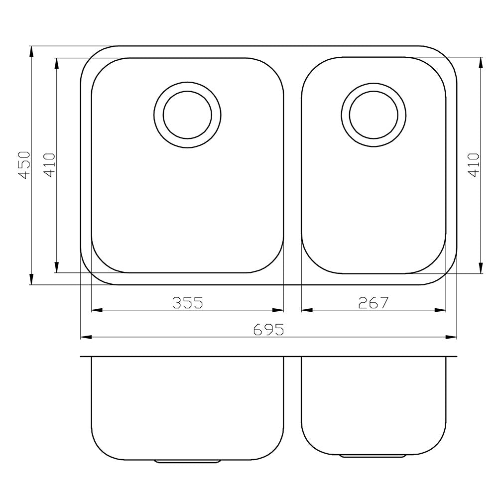 Cora Kitchen Sink 695 x 450mm DB568A