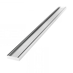 Aluminium Slimline Tile Insert Shower Drain Brush Nickel- Takes Tiles Up To 20mm