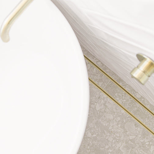 Aluminium Slimline Tile Insert Shower Drain Matt Gold - Takes Tiles Up To 20mm