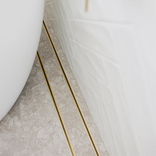 Custom Made Slimline Tile Insert Shower Drain Matt Gold 300-3000x100x21mm