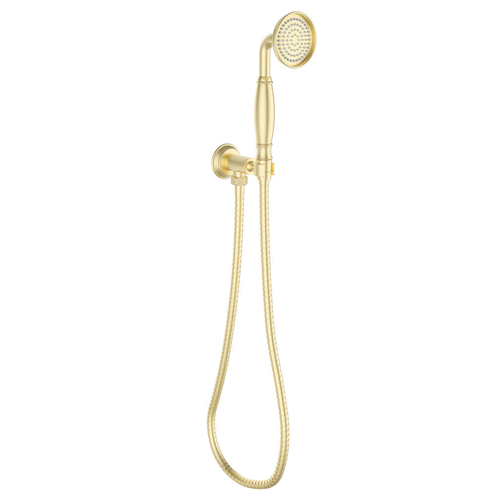 Clasico Vintage Hand shower On Wall Outlet Bracket in Brushed Gold - HPA868-101-1BG