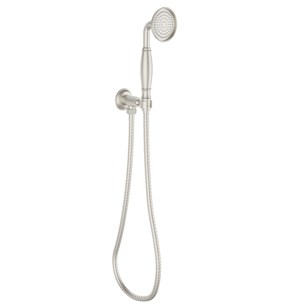 Clasico Vintage Hand shower On Wall Outlet Bracket in Brushed Nickel - HPA868-101-1BN