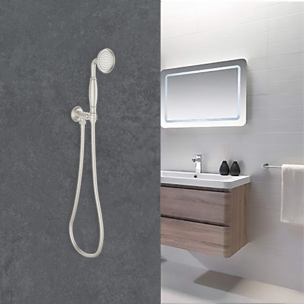 Clasico Vintage Hand shower On Wall Outlet Bracket in Brushed Nickel - HPA868-101-1BN