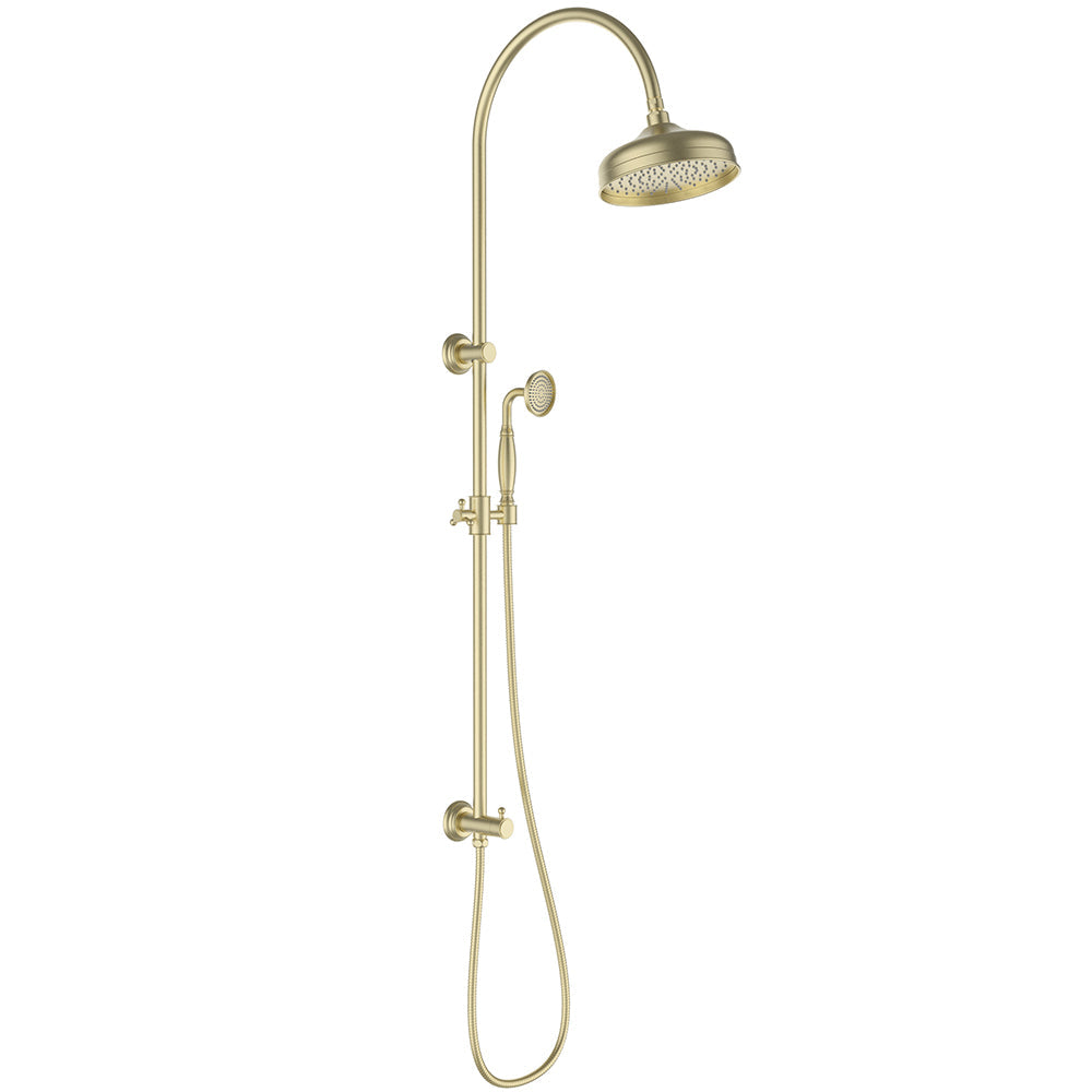 Clasico Vintage Combination Shower Set in Brushed Gold - HPA868-201BG