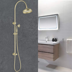 Clasico Vintage Combination Shower Set in Brushed Gold - HPA868-201BG