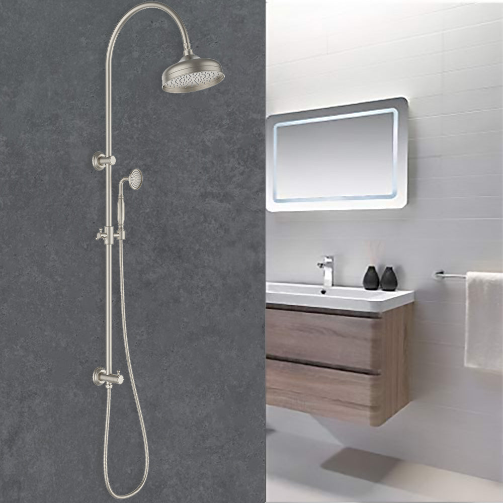 Clasico Vintage Combination Shower Set in Brushed Nickel - HPA868-201BN