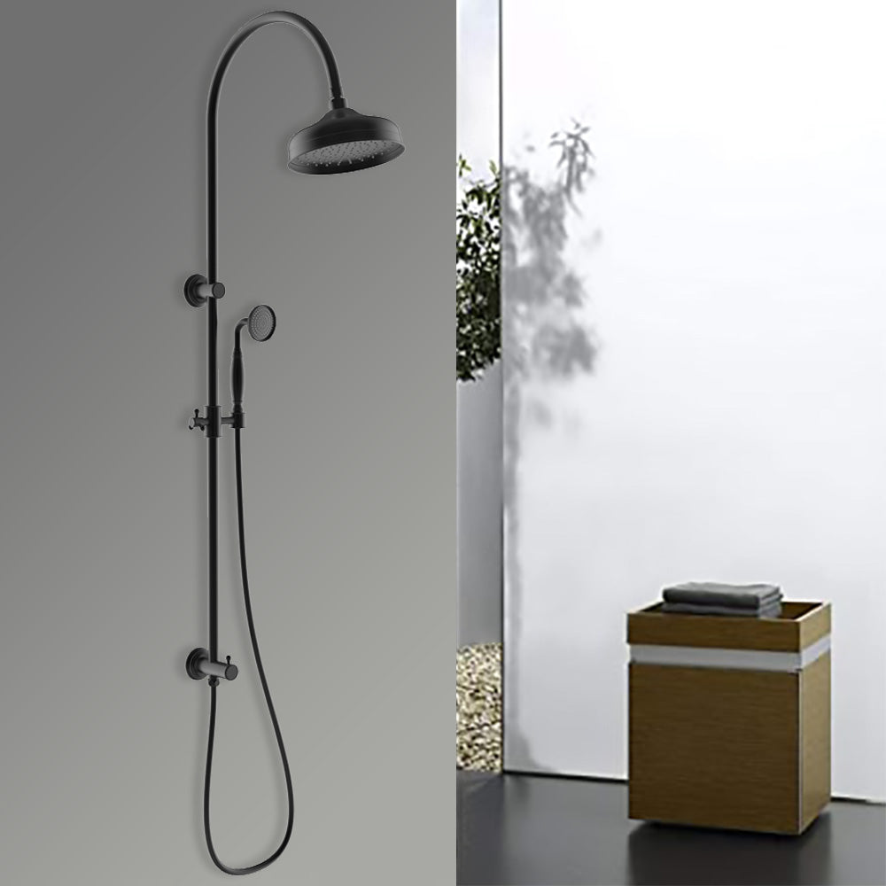 Clasico Vintage Combination Shower Set in Matt Black - HPA868-201MB