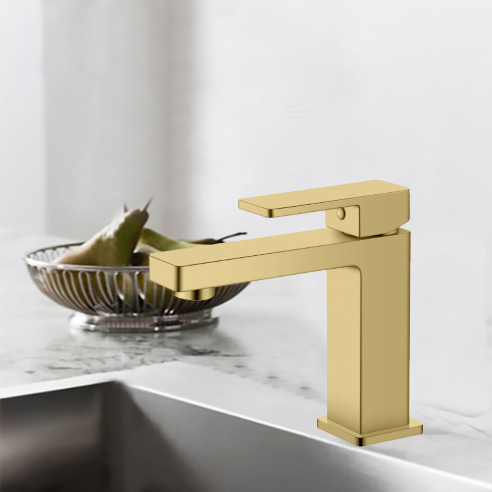 Ceram Basin Mixer Brushed Gold HYB636-201LF-BG