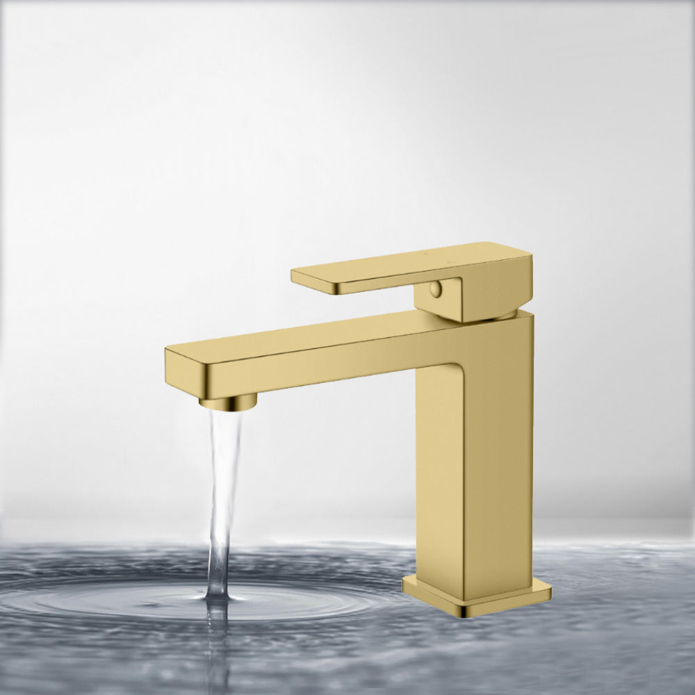 Ceram Basin Mixer Brushed Gold HYB636-201LF-BG