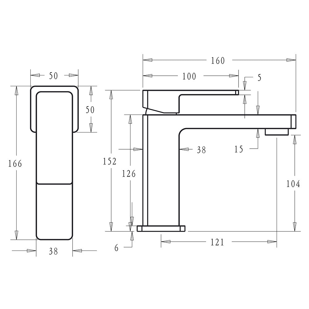Ceram Basin Mixer HYB636-201LF