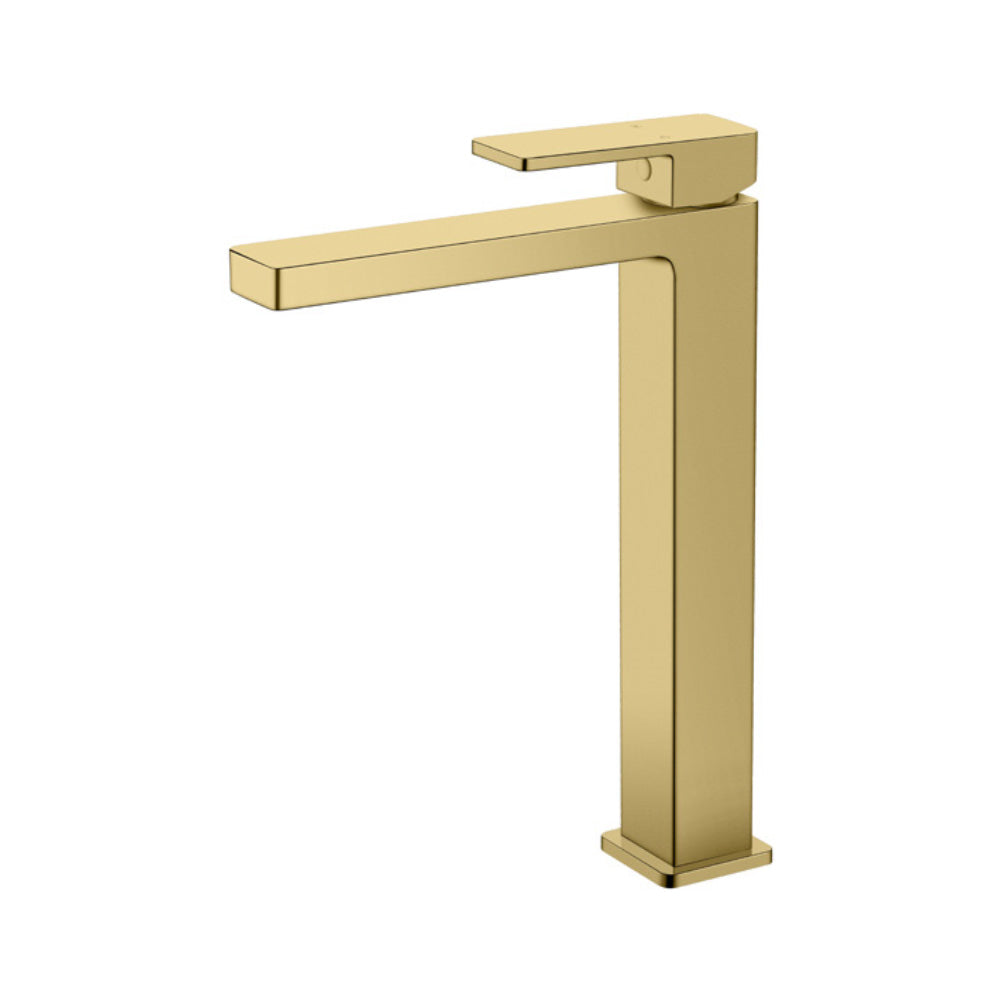 Ceram High Rise Basin Mixer Brushed Gold HYB636-202LF-BG