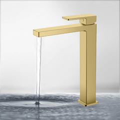 Ceram High Rise Basin Mixer Brushed Gold HYB636-202LF-BG