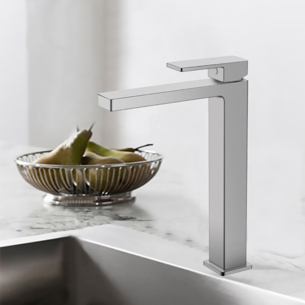 Ceram High Rise Basin Mixer Brushed Nickel HYB636-202LF-BN