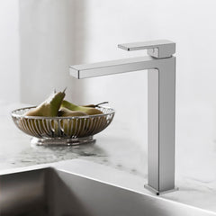 Ceram High Rise Basin Mixer Brushed Nickel HYB636-202LF-BN