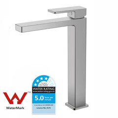 Ceram High Rise Basin Mixer Brushed Nickel HYB636-202LF-BN