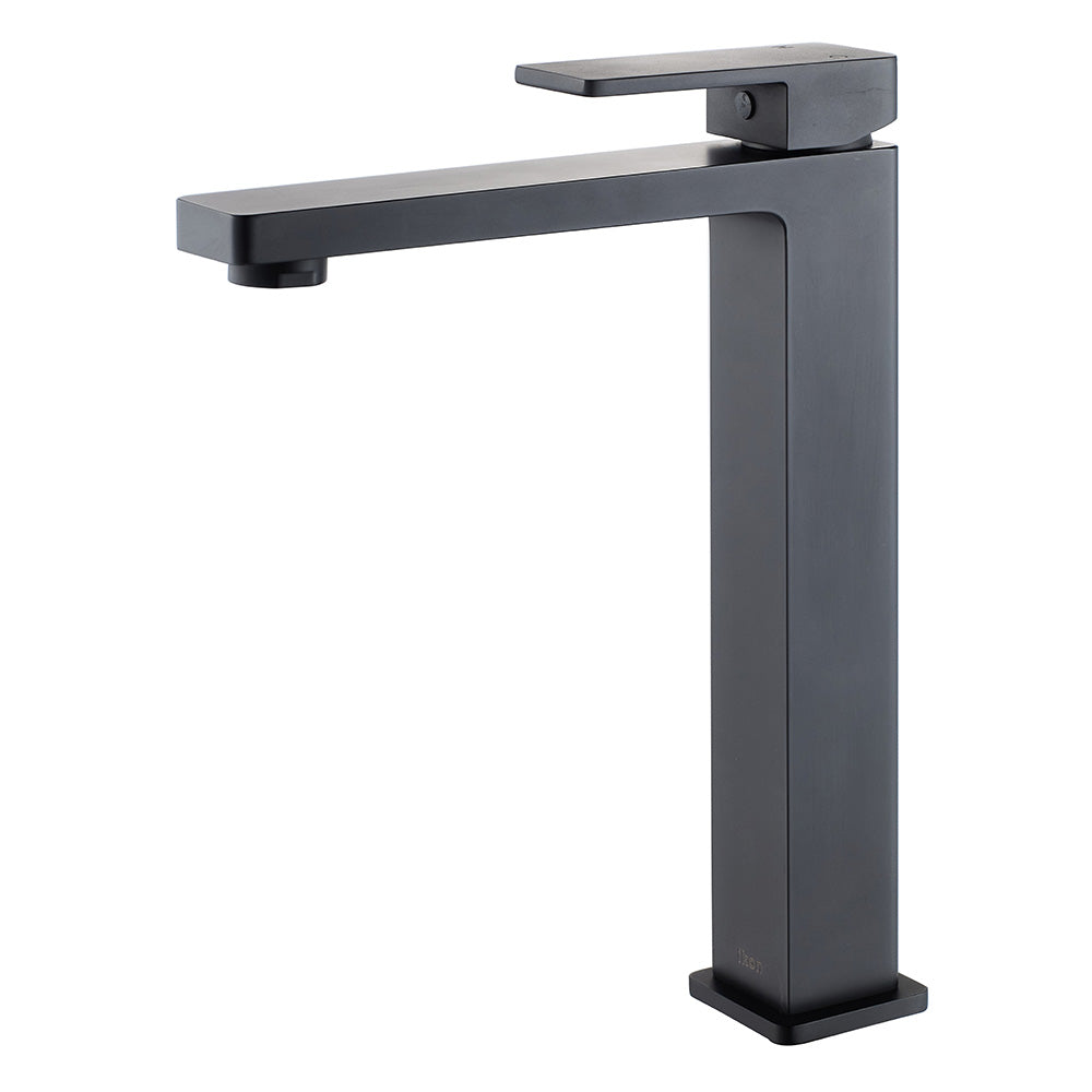 Ceram High Rise Basin Mixer Matt Black HYB636-202LF-MB
