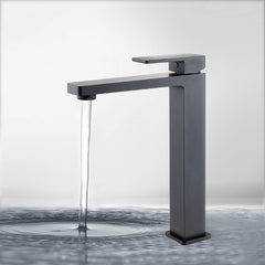 Ceram High Rise Basin Mixer Matt Black HYB636-202LF-MB