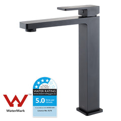Ceram High Rise Basin Mixer Matt Black HYB636-202LF-MB