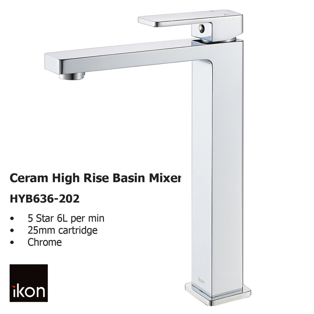Ceram High Rise Basin Mixer HYB636-202LF