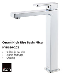 Ceram High Rise Basin Mixer HYB636-202LF