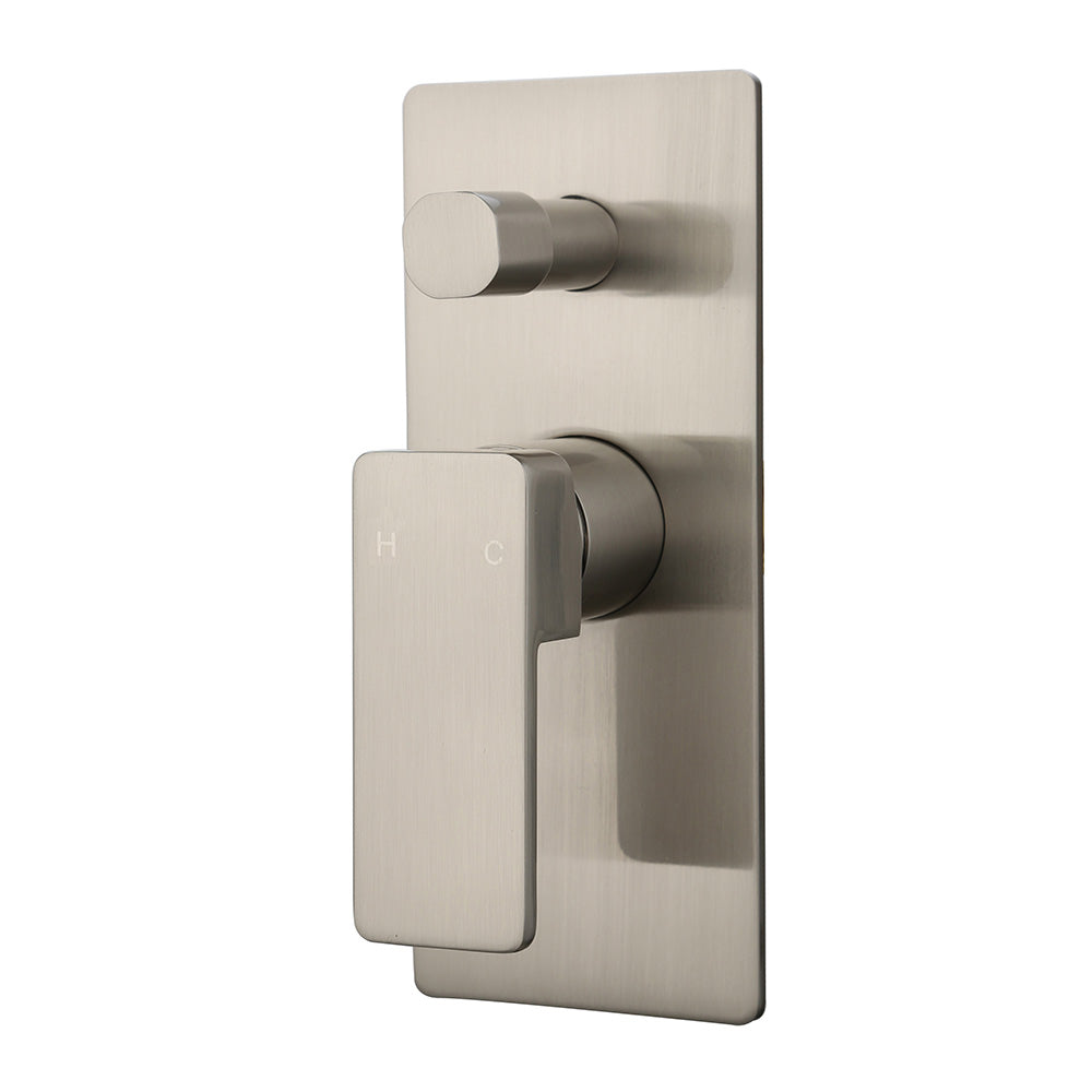 Ceram Wall Mixer with Diverter Brushed Nickel HYB636-501BN