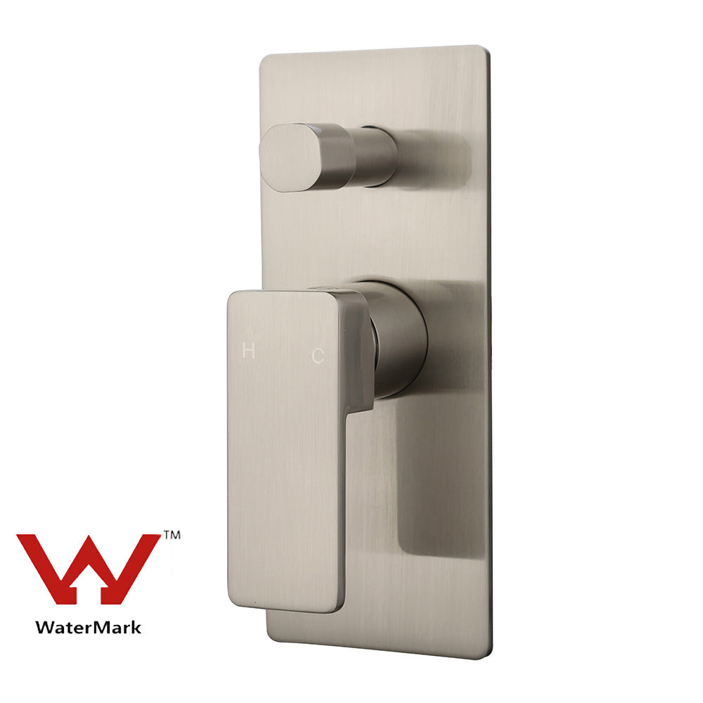 Ceram Wall Mixer with Diverter Brushed Nickel HYB636-501BN