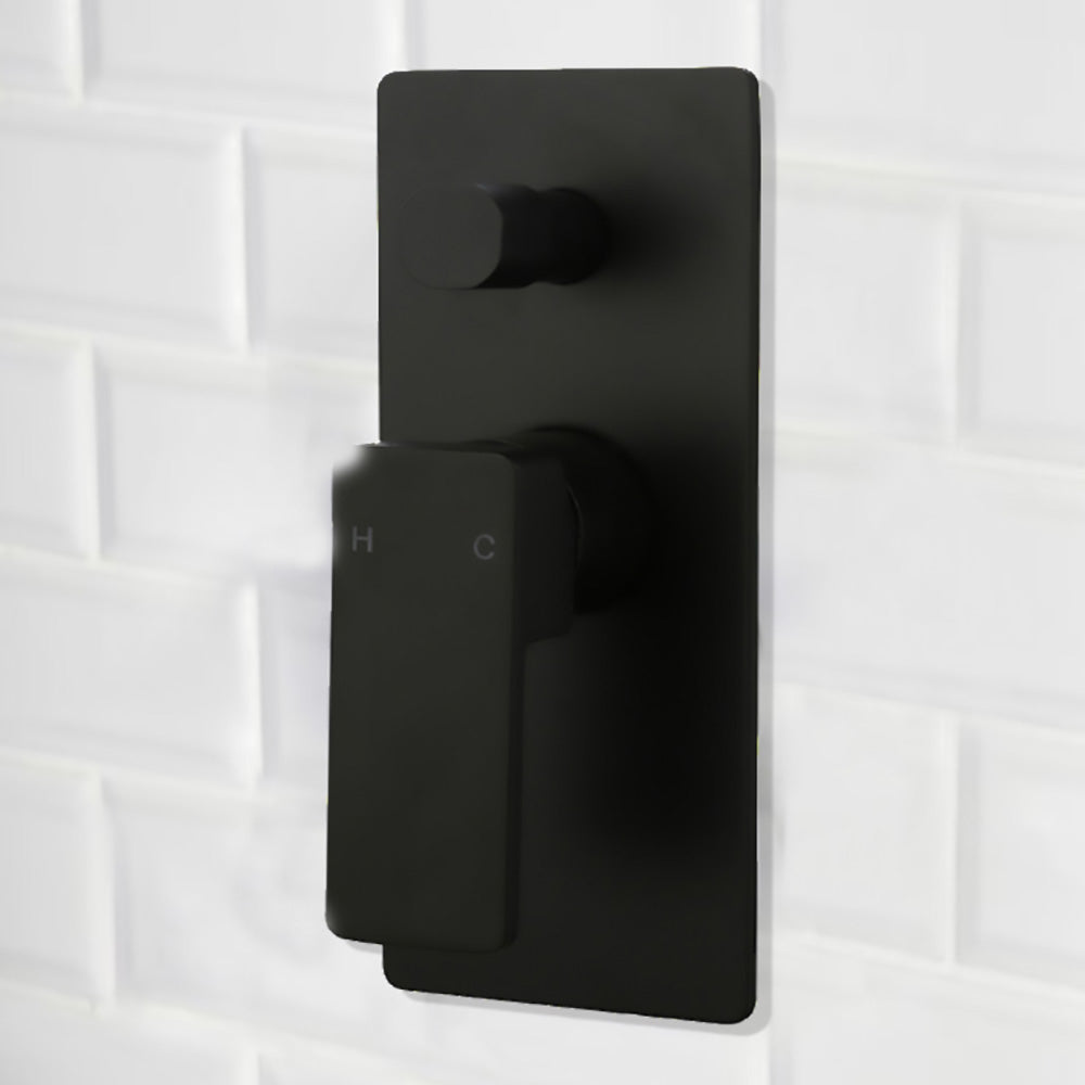 Ceram Wall Mixer With Diverter Matt Black HYB636-501MB