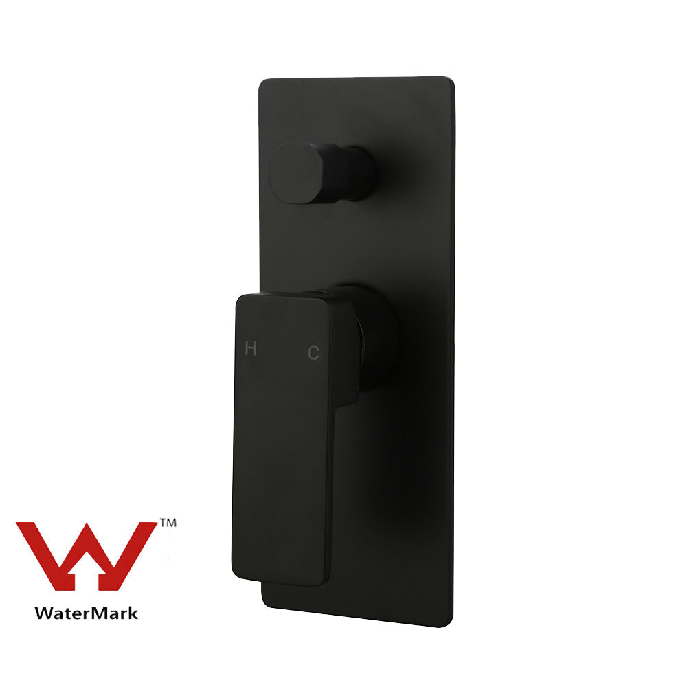 Ceram Wall Mixer With Diverter Matt Black HYB636-501MB