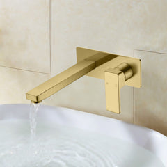 Ceram Wall Basin Mixer Brushed Gold HYB636-601LF-BG