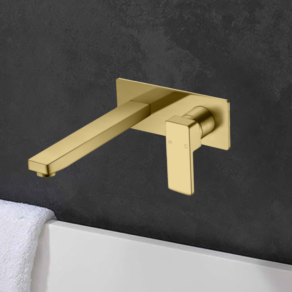 Ceram Wall Basin Mixer Brushed Gold HYB636-601LF-BG