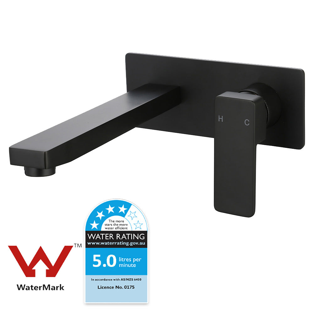 Ceram Wall Basin Mixer Matt Black HYB636-601LF-MB
