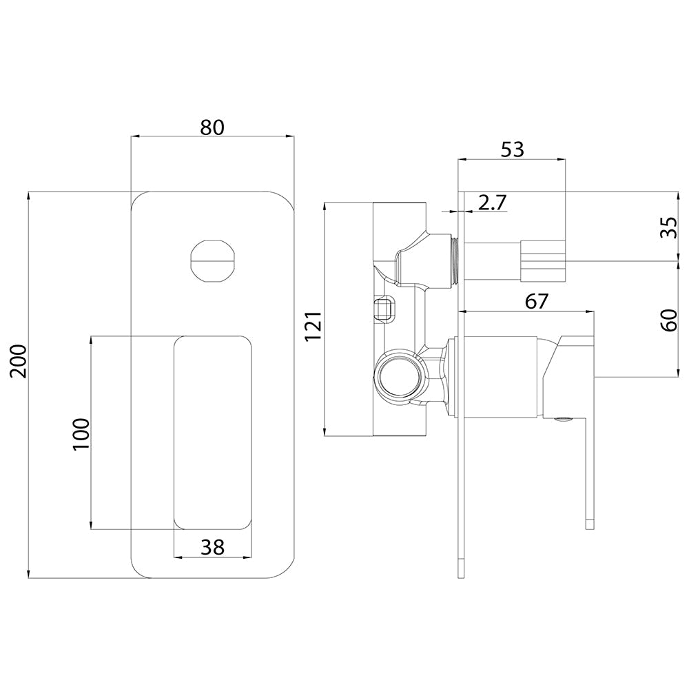Ceram Wall Basin Mixer HYB636-601LF