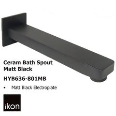 Ceram Bath Spout Matt Black HYB636-801MB