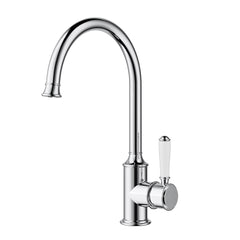Clasico Vintage Gooseneck Sink Mixer Ceramic Handler - HYB868-101A